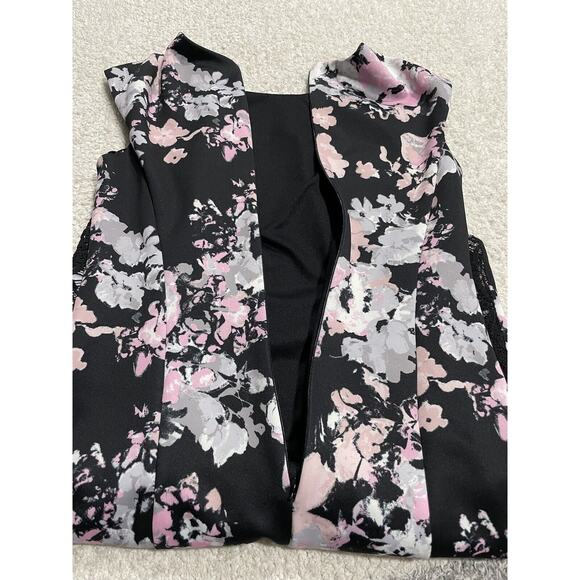 Saks Fifth Avenue Cocktail scuba sheath dress size 6 black lace Floral A17548 - Picture 9 of 10